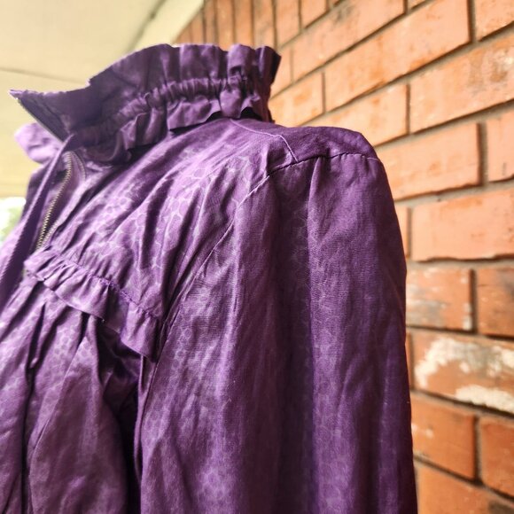 Chicos Ruffles Full Zip Light Weight Jacket Size 0 (Small) - Picture 4 of 6